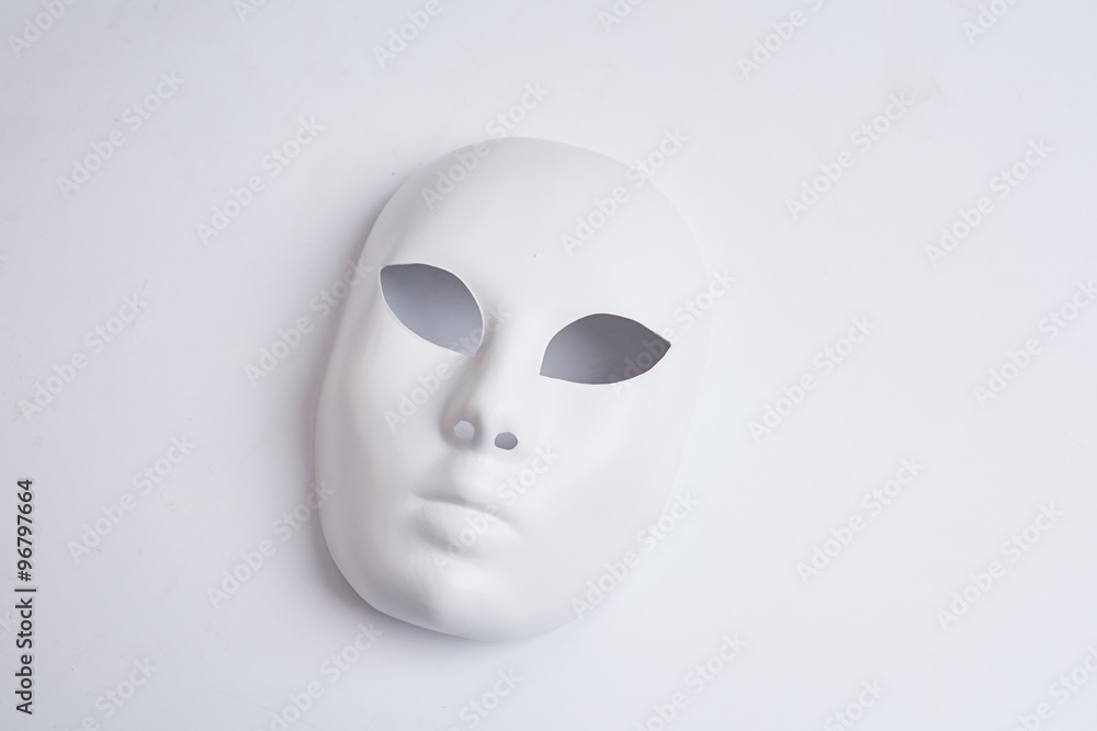 white venetian mask on a white background white venetian mask on a white background
