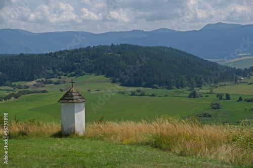 Landscape with chapel near Spisska Kapitula photo