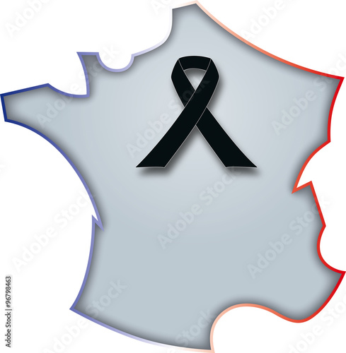 CARTE DE FRANCE DEUIL