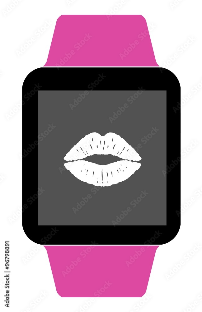 Bouche sur une montre connectée Bouche sur une montre connectée