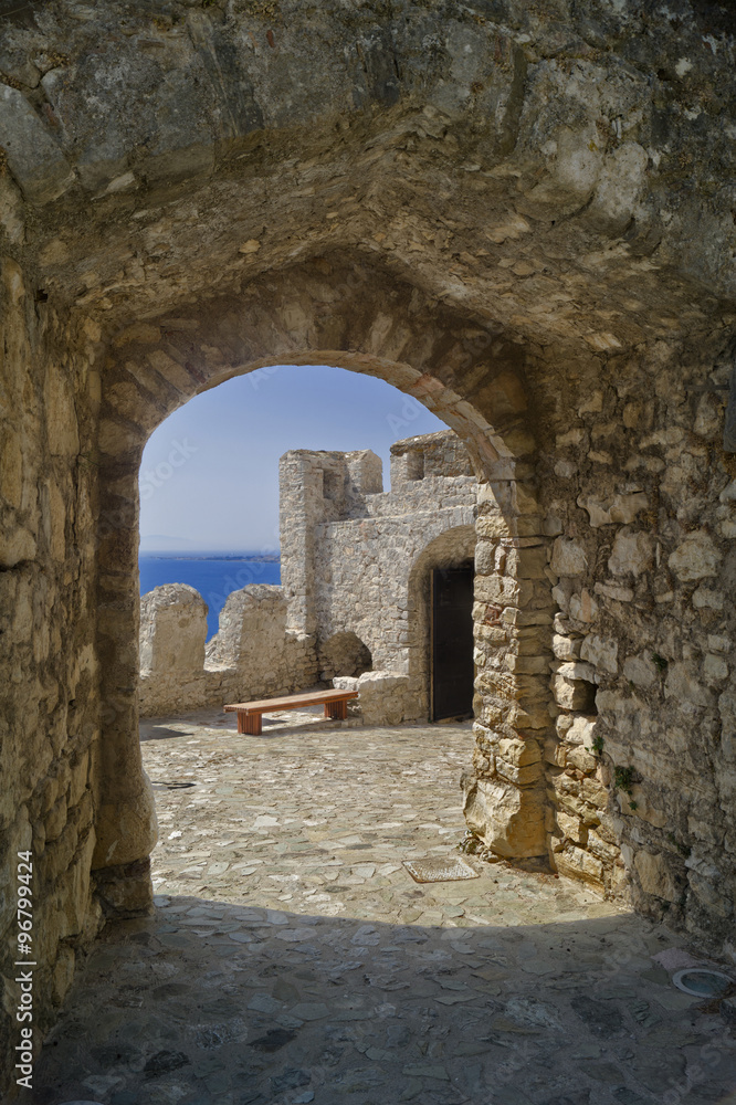 Outer Castle wall in Nafpaktos central Greece
