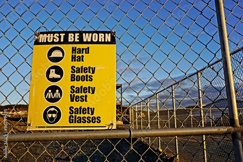 Site safety signs construction site for health and safety