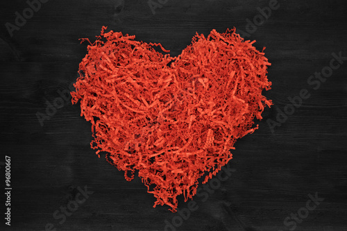 Big red heart isolated