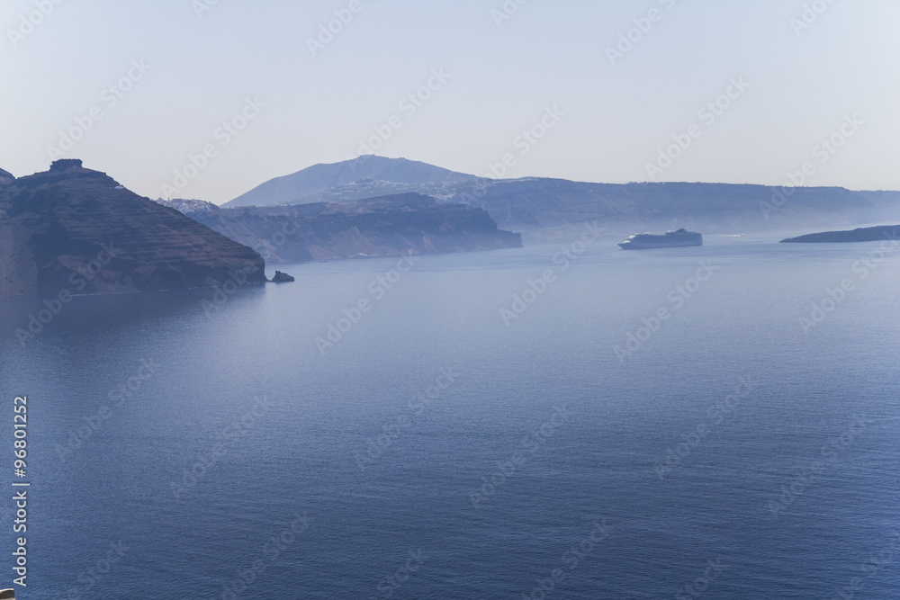 View on the cycladic sea from Santorini