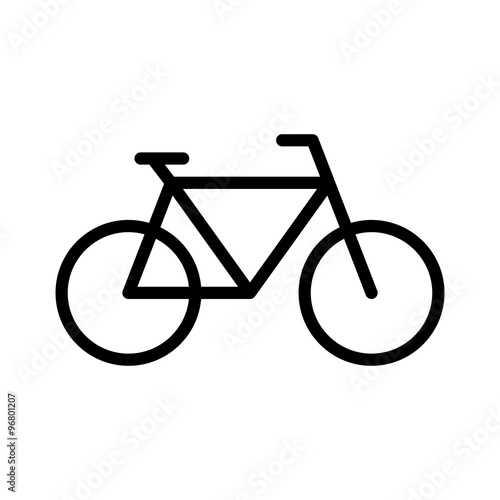 Bicycle fitness line art icon for apps and websites