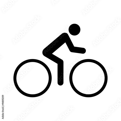 Biking recreational exercise flat icon for apps and websites