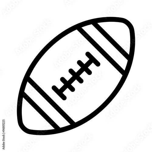 American gridiron football line art icon for apps and websites