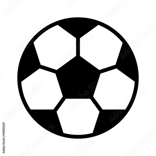 Soccer (football) flat icon for sports apps and websites
