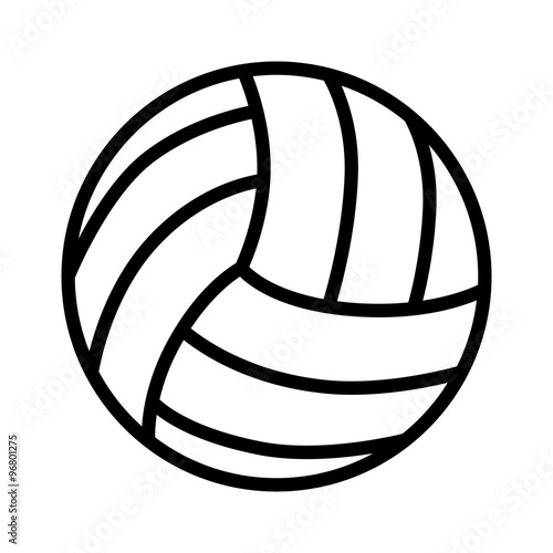 Volleyball ball line art icon for sports apps and websites