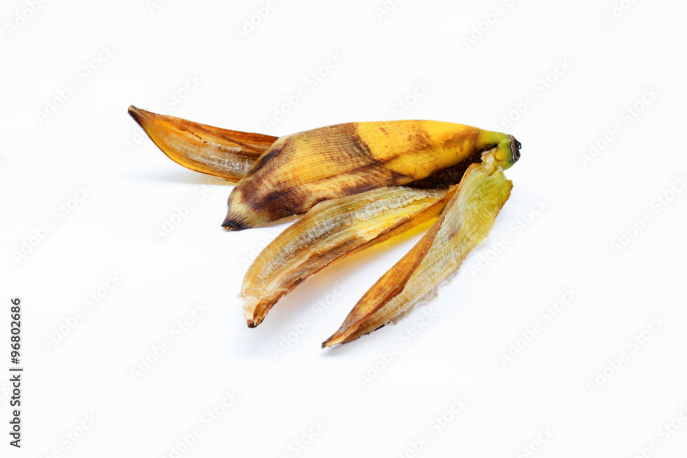 Banana peel on white background Banana peel on white background
