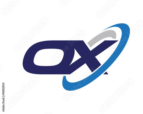 OX Letter Swoosh Sport Logo