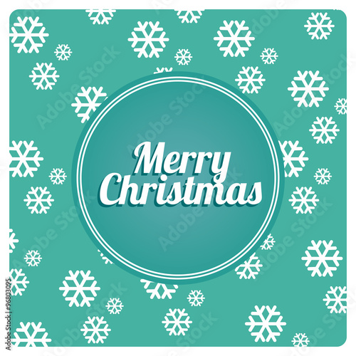 Merry Christmas pattern over color background