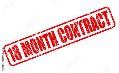 18 MONTH CONTRACT red stamp text