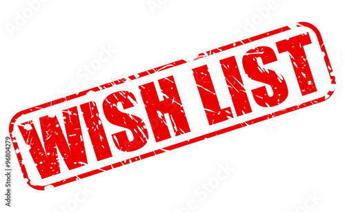 WISH LIST red stamp text