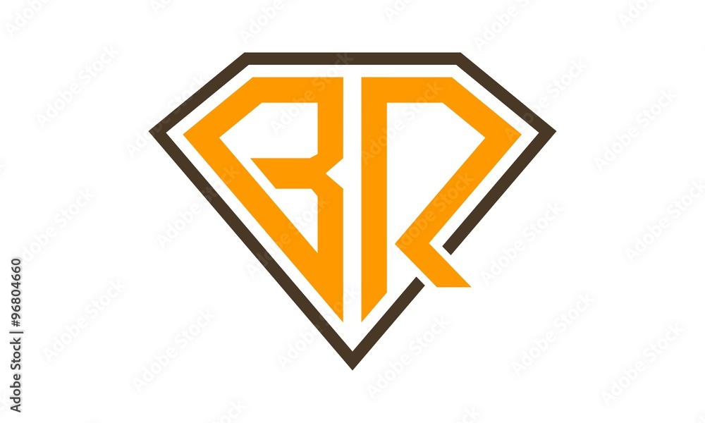 Letter BR Diamond Letter BR Diamond