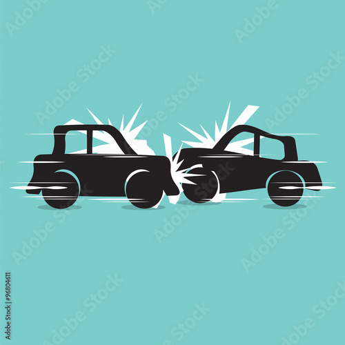 Car Crash Vector Illustration. EPS10