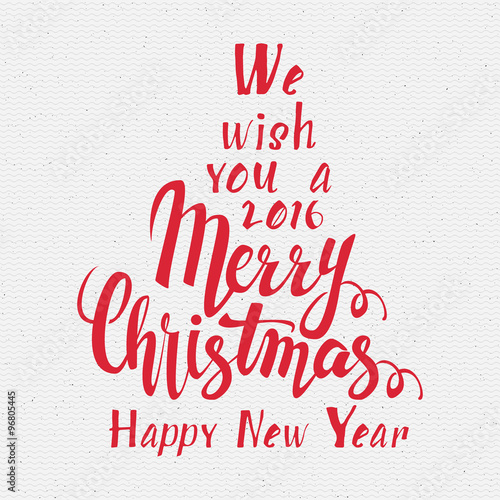 We wish you a merry christmas lettering