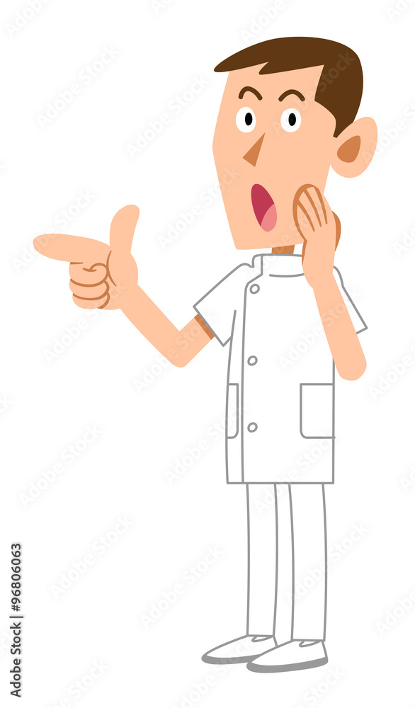 指差して教える看護師 Stock イラスト Adobe Stock