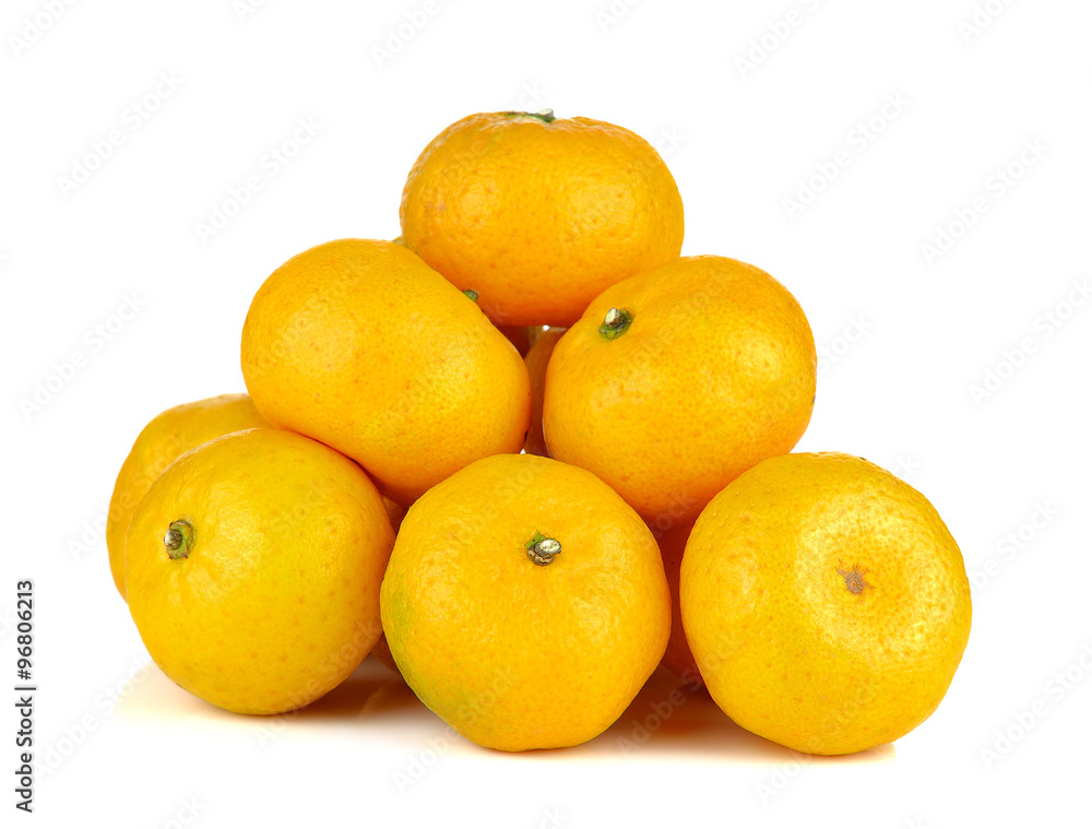 Division ripe orange isolated on white background Division ripe orange isolated on white background