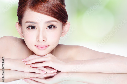 Charming woman Smile face photo