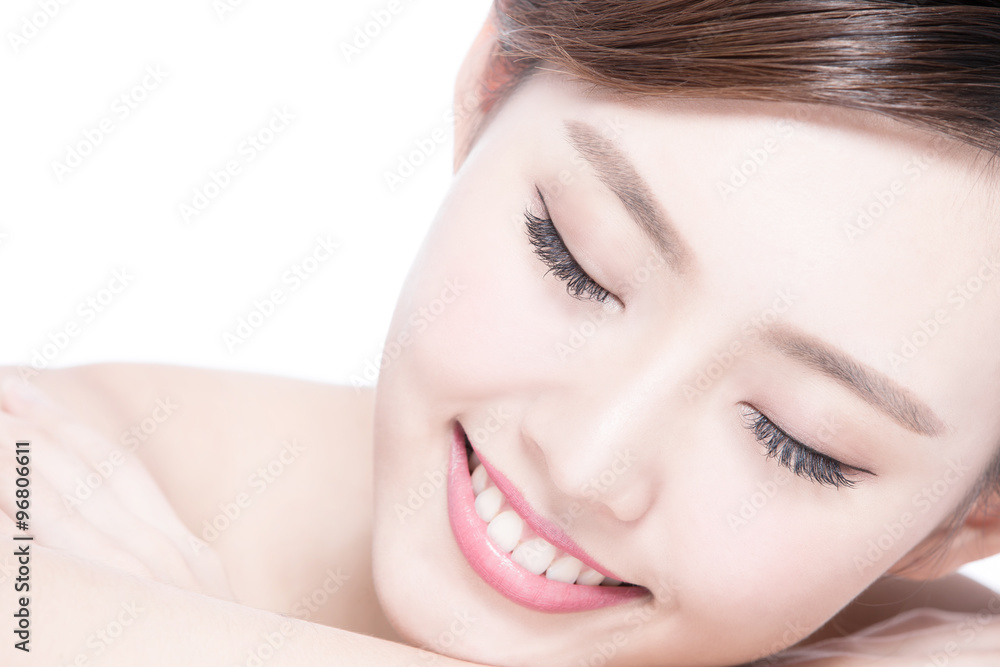 Charming woman Smile enjoy spa