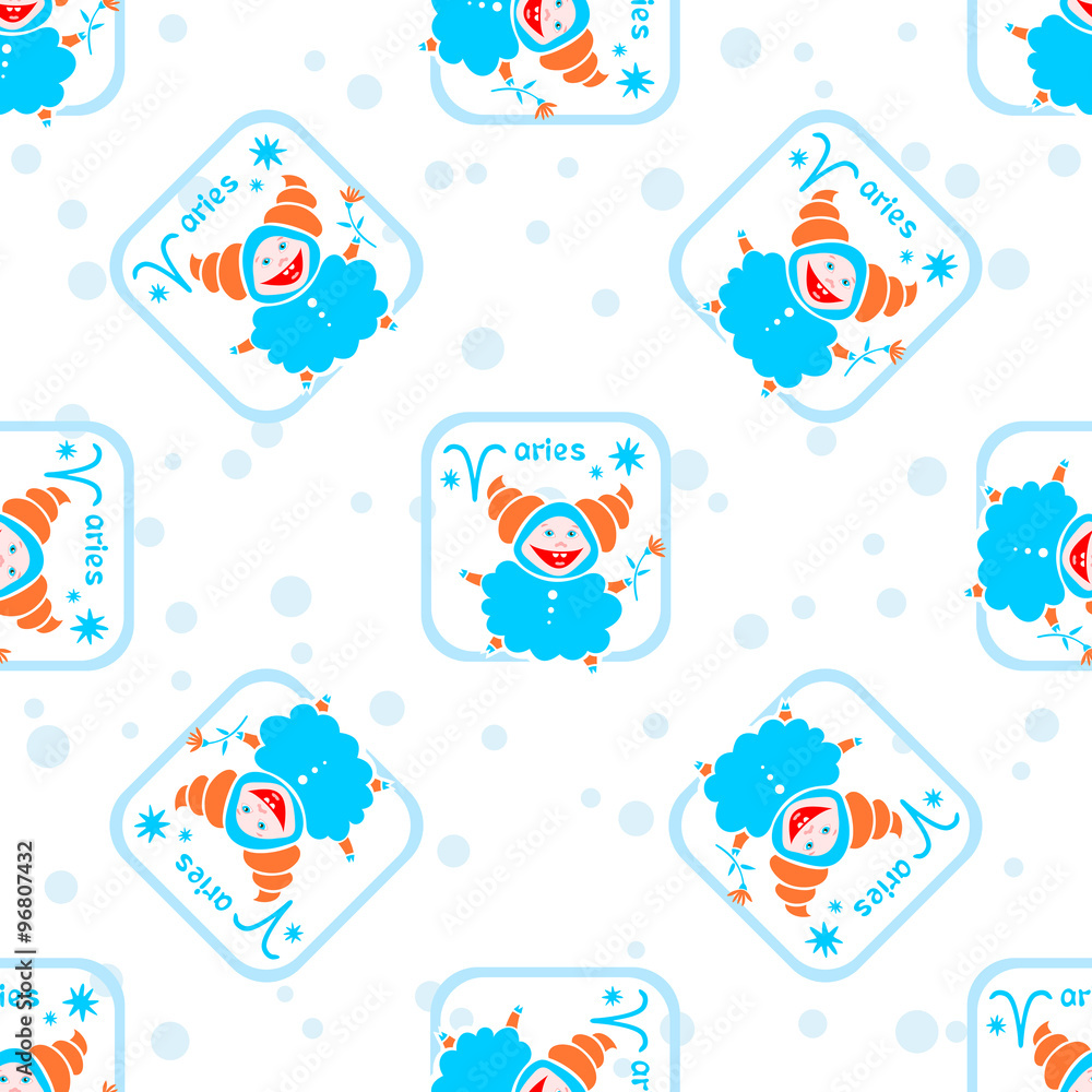 Fototapeta premium aries seamless pattern