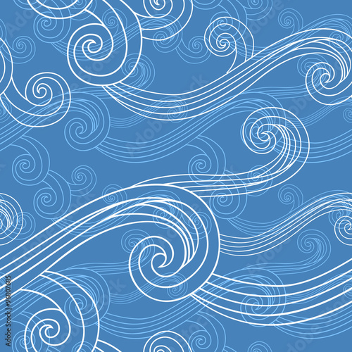 Seamless background with curved lines