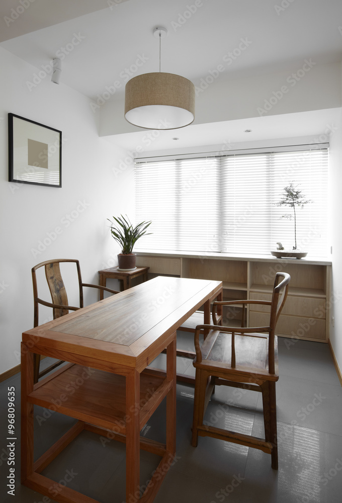 Clean and elegant personal study room