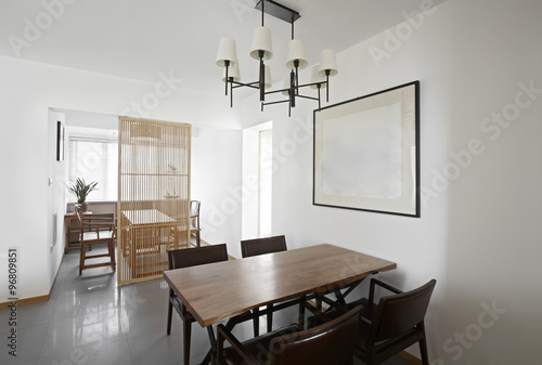 Clean and elegant home interior.dining room