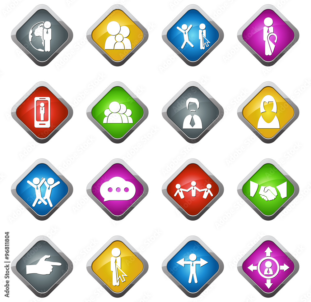 Icons set for social network and community sites. Icons set for social network and community sites.