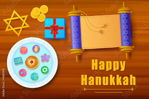 Israel festival Happy Hanukkah background photo