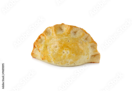 Chicken Curry Puff on white background