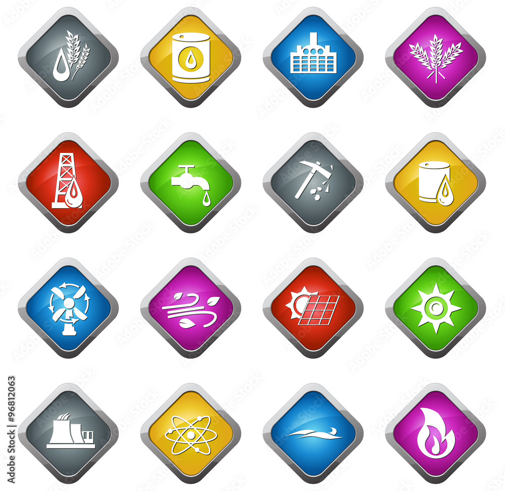 Set of industrial icons Set of industrial icons