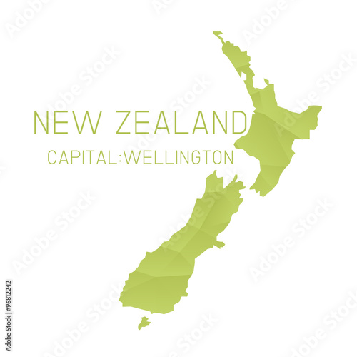 New Zealand map geometric background