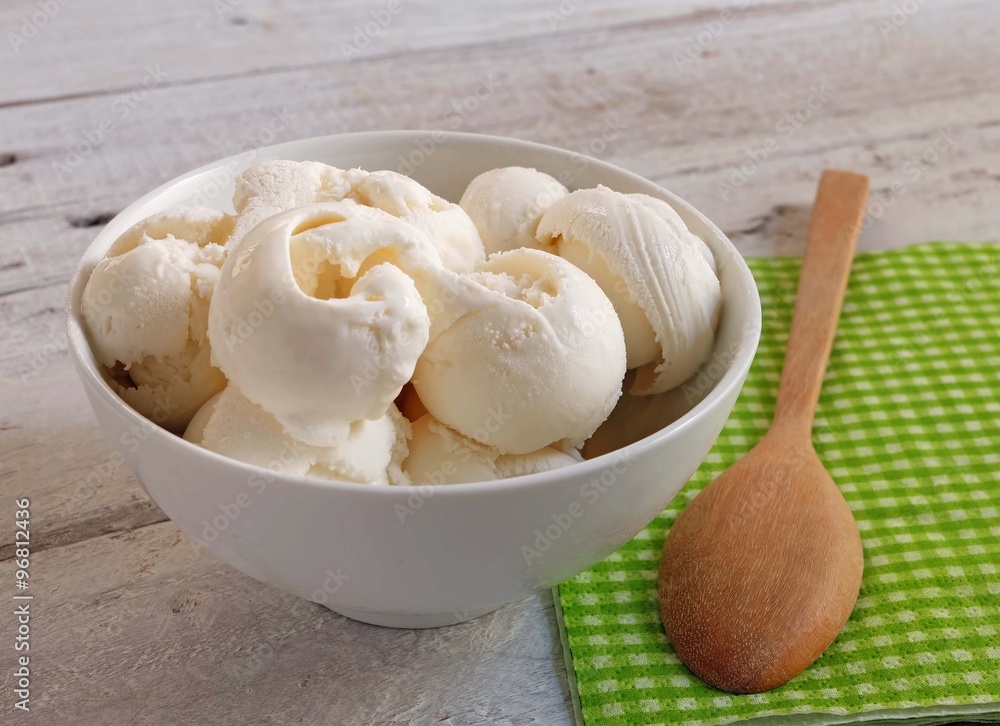 white ice cream in the bowl white ice cream in the bowl