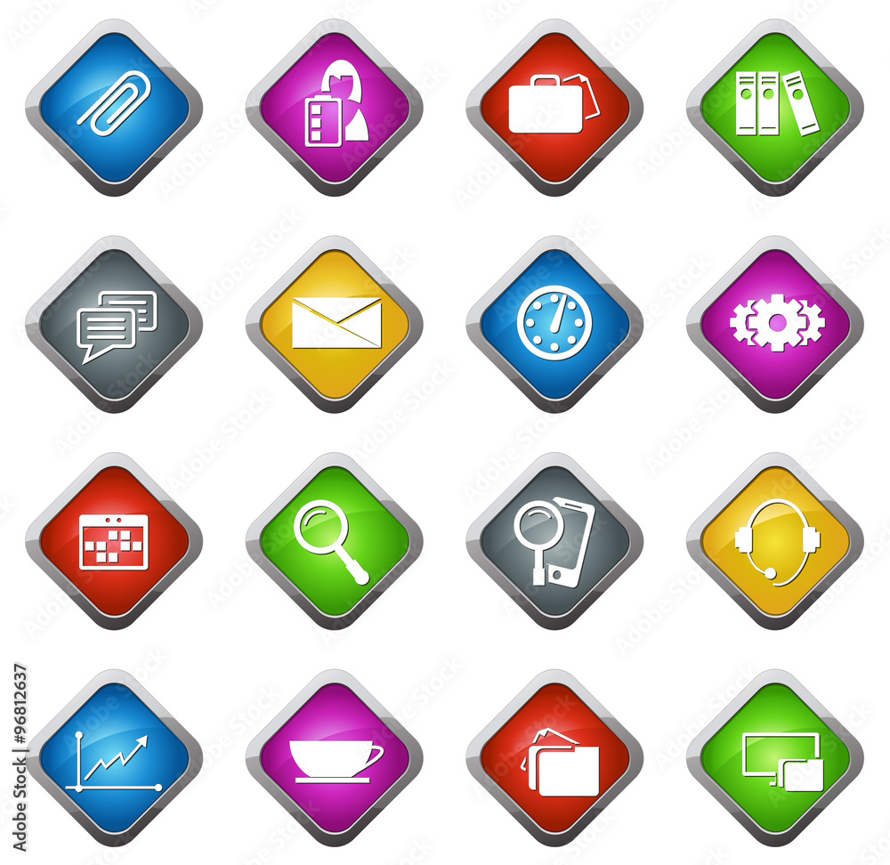 Office and organization icons set Office and organization icons set