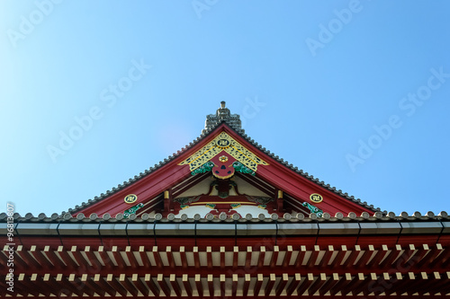 Roof of Asakusa temple Tokyo, Japan
