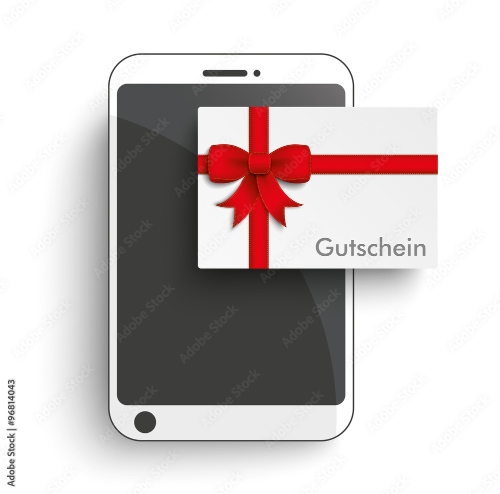 Smartphone Paper Gutschein Stock-Vektorgrafik | Adobe Stock