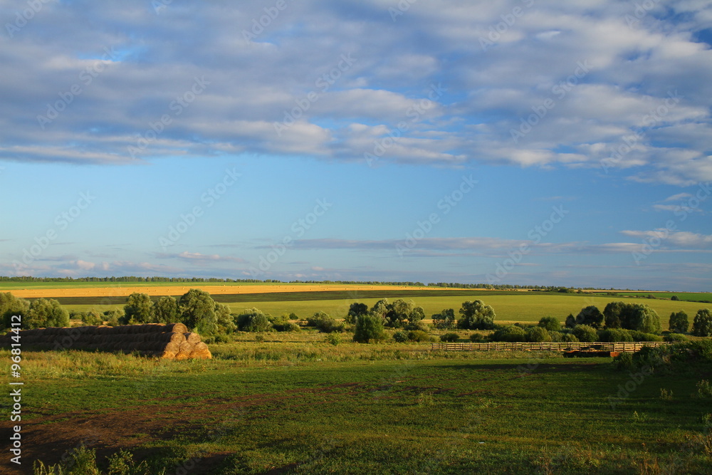 Rural landscape in the Nizhny Novgorod region. Russia