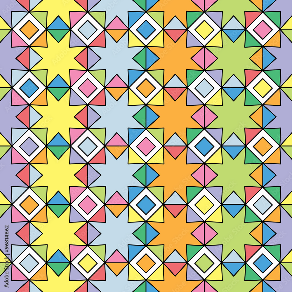 Seamless decorative vector background with geometric abstract shapes Seamless decorative vector background with geometric abstract shapes