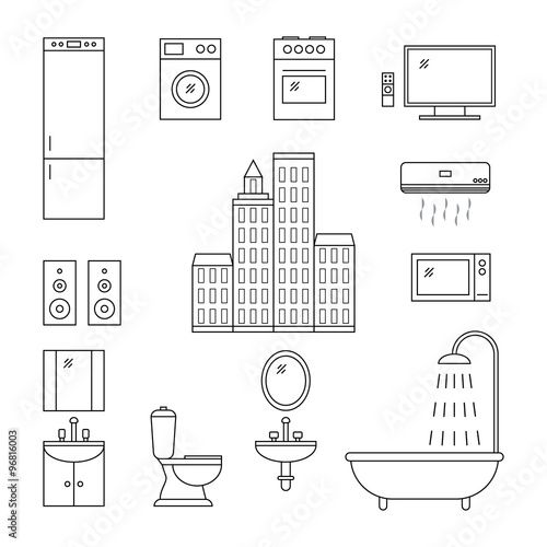 Facilities icon set