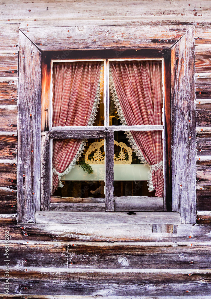 weihnachtliches Fenster Stock-Foto | Adobe Stock