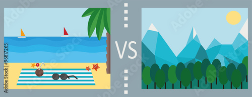types of vacation: beach vs mountains