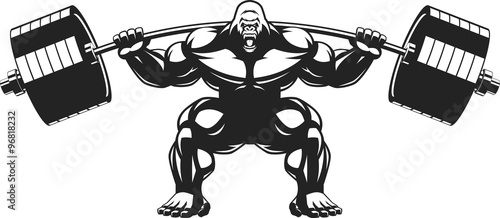Strong monkey athlete