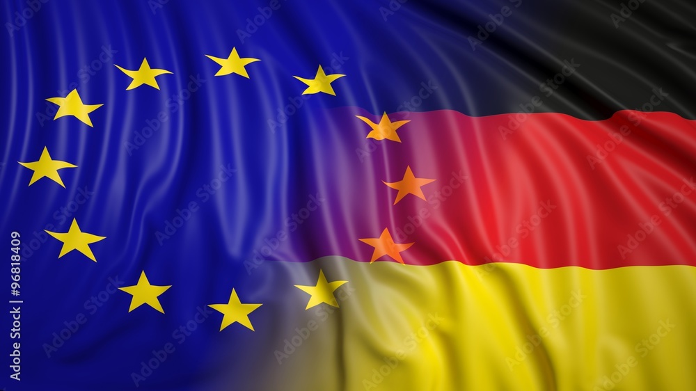 Fototapeta premium EU and German flags