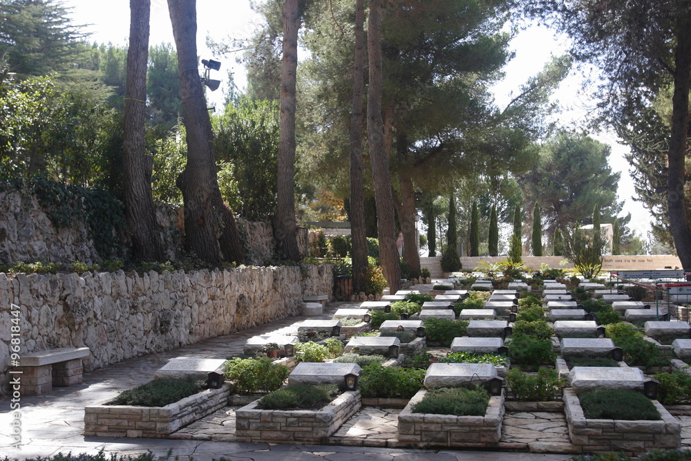 military cemetery in Jerusalem on Mount Herzl