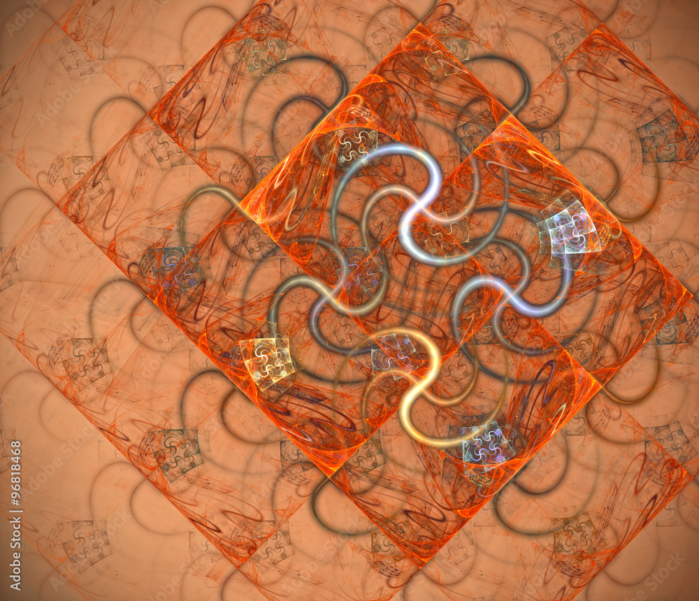 Fototapeta premium Fractal square background