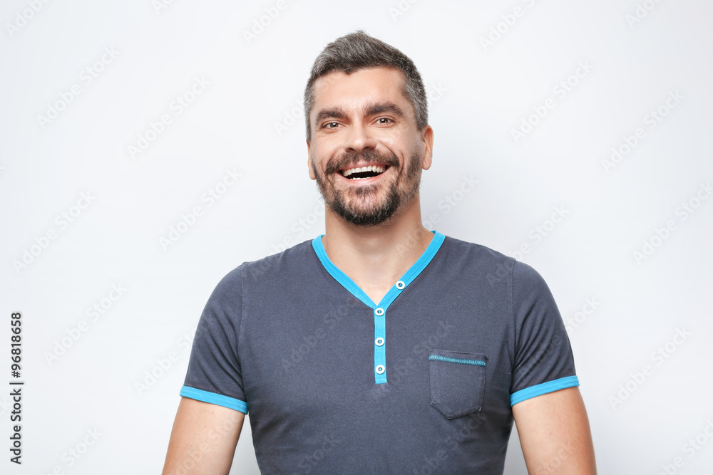 Concept for emotional man with beard