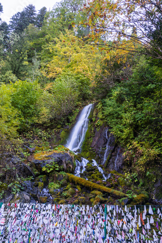 A small waterfall in the mountains of Abkhazia.