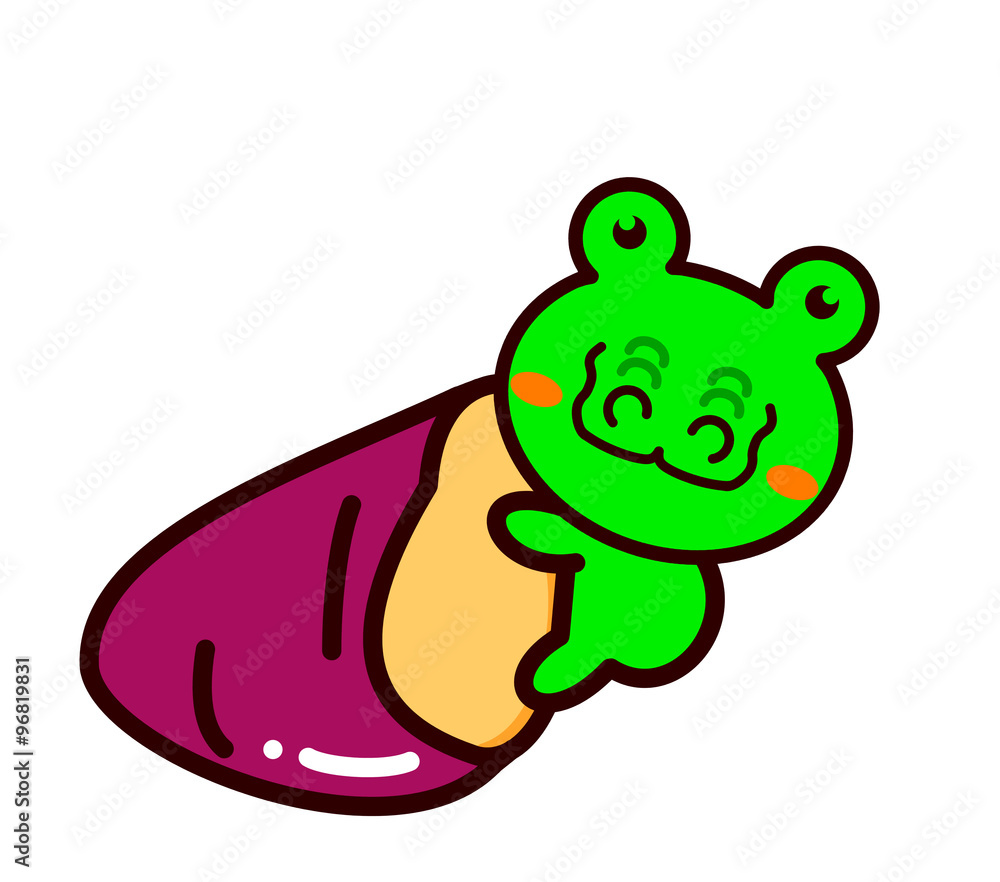 Naklejka premium 芋と動物シリーズ